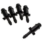 Vacuum Hose Connector - Universal Straight Outlet Sizes - A= 1/8 in. B= 1/4 in.