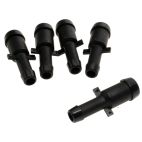 Vacuum Hose Connector - Universal Straight Outlet Sizes - A= 3/8 in. B= 1/4 in.