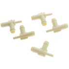 Vacuum Hose Connector - Universal Tee Outlet Sizes - A= 3/16 in. B= 3/8 in. C= 3/8 in.