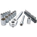 CRAFTSMAN  24-Piece Standard (SAE) Polished Chrome Mechanics Tool Set (1/4-in)