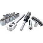 CRAFTSMAN  24-Piece Metric Polished Chrome Mechanics Tool Set (3/8-in;)