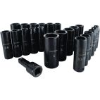 CRAFTSMAN  23-Piece Standard (SAE) and Metric Combination 1/2-in Drive Set 6-Point Impact Socket Set