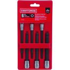 CRAFTSMAN 6-Piece 1/4-in; 3/8-in Drive Set Hex Bit Metric Driver Socket Set