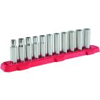 CRAFTSMAN  11-Piece Metric 1/2-in Drive 12-point Set Deep Socket Set