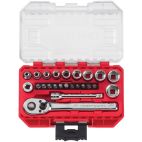 CRAFTSMAN 24-Piece Standard (SAE) Polished Chrome Mechanics Tool Set (1/4-in)