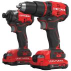CRAFTSMAN  V20 2-Tool 20-Volt Max Brushless Power Tool Combo Kit with Soft Case (2-Batteries Included and Charger Included)