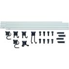 CRAFTSMAN VersaTrack 20-Piece 48-in White and Black Composite Multipurpose Storage Rail System