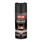 Krylon High Heat, Satin, Black, 1618 Satin Black, 12 OZ