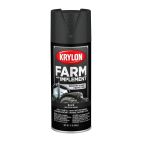 Krylon Farm & Implement Paint, Low Gloss, Black, 1935 Low Gloss Black, 12 OZ