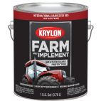 Krylon Farm & Implement Brush On Paint, High Gloss, International Harvester Red, 1964 Int'L Harvester Red, 128 OZ