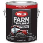 Krylon Farm & Implement Brush On Paint, High Gloss, Massey Ferguson Red, 1968 Massey Ferguson Red, 128 OZ