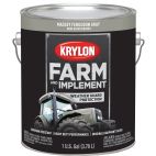 Krylon Farm & Implement Brush On Paint, High Gloss, Massey Ferguson Gray, 1969 Massey Ferguson Gry, 128 OZ