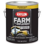 Krylon Farm & Implement Brush On Paint, High Gloss, John Deere Yellow, 1970 John Deere Yellow, 128 OZ