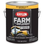 Krylon Farm & Implement Brush On Paint, High Gloss, New Equipment Yellow, 1974 New Equip Yellow, 128 OZ