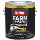 Krylon Farm & Implement Brush On Paint, High Gloss, School Bus Yellow, 1976 School Bus Yellow, 128 OZ
