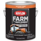 Krylon Farm & Implement Brush On Paint, High Gloss, New Kubota Orange, 1986 New Kubota Orange, 128 OZ