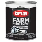 Krylon Farm & Implement Brush On Paint, High Gloss, White, 2021 Gloss White, 32 OZ