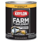 Krylon Farm & Implement Brush On Paint, High Gloss, New Equipment Yellow, 2037 New Equip Yellow, 32 OZ