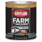Krylon Farm & Implement Brush On Paint, High Gloss, Old Equipment Yellow, 2042 Old Equip Yellow, 32 OZ
