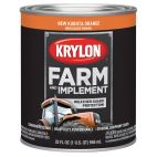 Krylon Farm & Implement Brush On Paint, High Gloss, New Kubota Orange, 2043 New Kubota Orange, 32 OZ