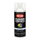Krylon Fusion All-In-One, Flat, Clear, 2729 Flat Clear, 12 OZ