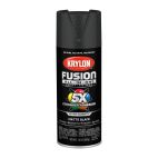 Krylon Fusion All-In-One, Matte, Black, 2754 Matte Black, 12 OZ