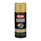 Krylon Fusion All-In-One Metallic, Gold, 2770 Metallic Gold, 12 OZ