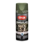 Krylon Camouflage Paint, Ultra Flat, Woodland Light Green, 4296 Woodland Lt Grn , 11 OZ