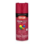 Krylon COLORmaxx Paint + Primer, Gloss, Cherry Red, 5511 Gloss Cherry Red, 12 OZ