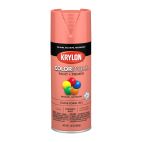 Krylon COLORmaxx Paint + Primer, Gloss, Coral Isle, 5514 Gloss Coral Isle, 12 OZ