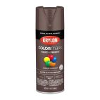 Krylon COLORmaxx Paint + Primer, Gloss, Leather Brown, 5527 Gloss Leather Brown, 12 OZ
