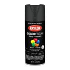 Krylon COLORmaxx Paint + Primer, Flat, Black, 5546 Flat Black, 12 OZ