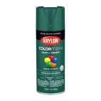 Krylon COLORmaxx Paint + Primer, Satin, Hunter Green, 5563 Satin Hunter Green, 12 OZ