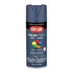 Krylon COLORmaxx Paint + Primer, Satin, Oxford Blue, 5571 Satin Oxford Blue, 12 OZ
