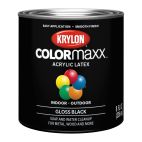 Krylon COLORmaxx Brush On, Gloss, Black, KDH5605 Gloss Black, 8 OZ