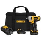 DEWALT 12-volt Max Variable Speed 3/8-in square Drive Cordless Impact Wrench (2-Batteries Included)