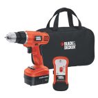 BLACK+DECKER 12V Cordless Drill/Driver With Stud Sensor and Storage Bag (12V Battery Pack Included)
