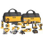 DEWALT 18-Volt XRP NiCd Cordless Combo Kit (9-Tool) with (2) Batteries 2.4Ah, 1-Hour Charger and Contractor Bag