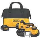 DEWATL 18-Volt NiCd Cordless Band Saw with Battery 2.4Ah, 1-Hour Charger and Contractor Bag