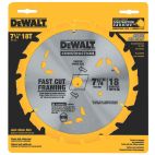 DEWALT Circular Saw Blade, Wood Materials Cut, 7 1/4 in Blade Dia., 5/8 in Arbor Size
