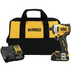 DEWALT ATOMIC 20-Volt MAX Cordless Brushless Compact 1/4 in. Impact Driver, (1) 20-Volt 1.3Ah Battery, Charger & Bag