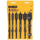 DEWALT 6-Piece Assorted x 7-1/2-in Woodboring Spade Drill Bit Set