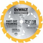 DEWALT Circular Saw Blade, Wood Materials Cut, 7 1/4 in Blade Dia., 5/8 in Arbor Size