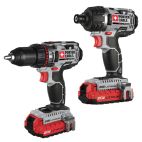 PORTER-CABLE 2-Tool 20-Volt Max Power Tool Combo Kit Case (1-Battery Included and Charger Included)