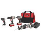 PORTER-CABLE 20V MAX* Cordless 4-Tool Combo Kit (2 Batteries and 1 charger included)