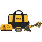 DEWALT FLEXVOLT 60-Volt MAX Cordless Brushless 4-1/2 in. - 6 in. Small Angle Grinder & (2) FLEXVOLT 9.0Ah Batteries