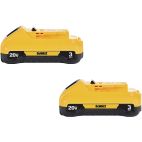 DEWALT 20-Volt 2-Pack 3 Amp-Hour; 3 Amp-Hour Lithium Power Tool Battery