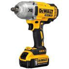 DEWALT 20-Volt MAX XR Cordless Brushless 1/2 in. High Torque Impact Wrench with Hog Ring Anvil, (2) 20-Volt 5.0Ah Batteries