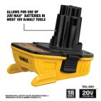 DEWALT 20-Volt Amp-Hour Lithium Power Tool Battery Adapter