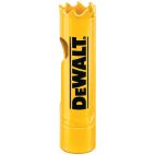 DEWALT Hole Saw: 5/8 in Saw Dia., 4/5 Teeth per Inch, 1 3/4 in Max. Cutting Dp, 1/2"-20 Thread Size